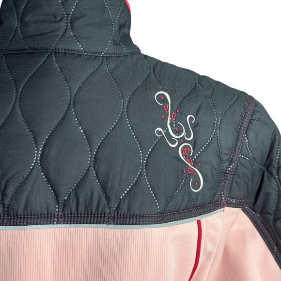 Pearl Izumi Cycling Jacket Long Sleeve Wind Breaker Black Pink Womens Size Large - Picture 7 of 11